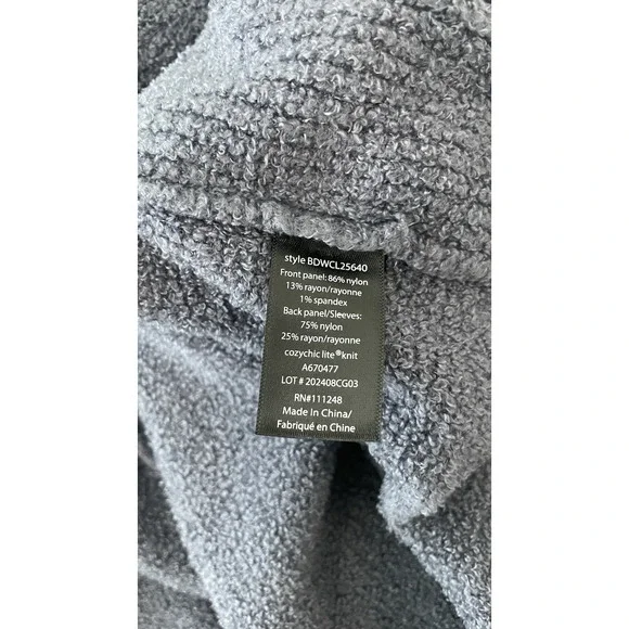 Barefoot Dreams Petite CozyChic Lite Ribbed Island Wrap Cardigan A670477 3X - Picture 7 of 9